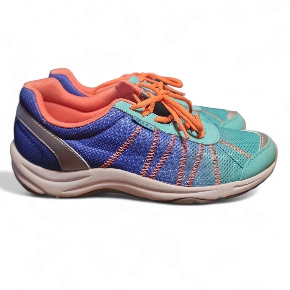 Vionic Women Alliance Comfort Walking Shoe Running Sneaker Sz 7 Blue Teal Orange